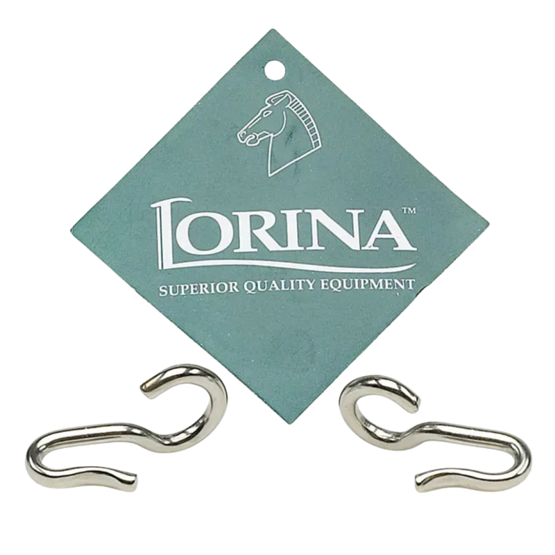 Lorina Pair Curb Chain Hooks - Silver