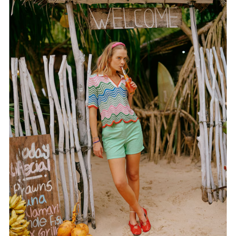Joules Ladies Chino Shorts - Pistachio-8