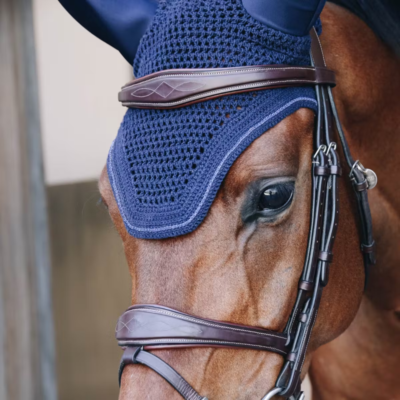 Kentucky Wellington Sparkling Fly Veil Full - Navy-2