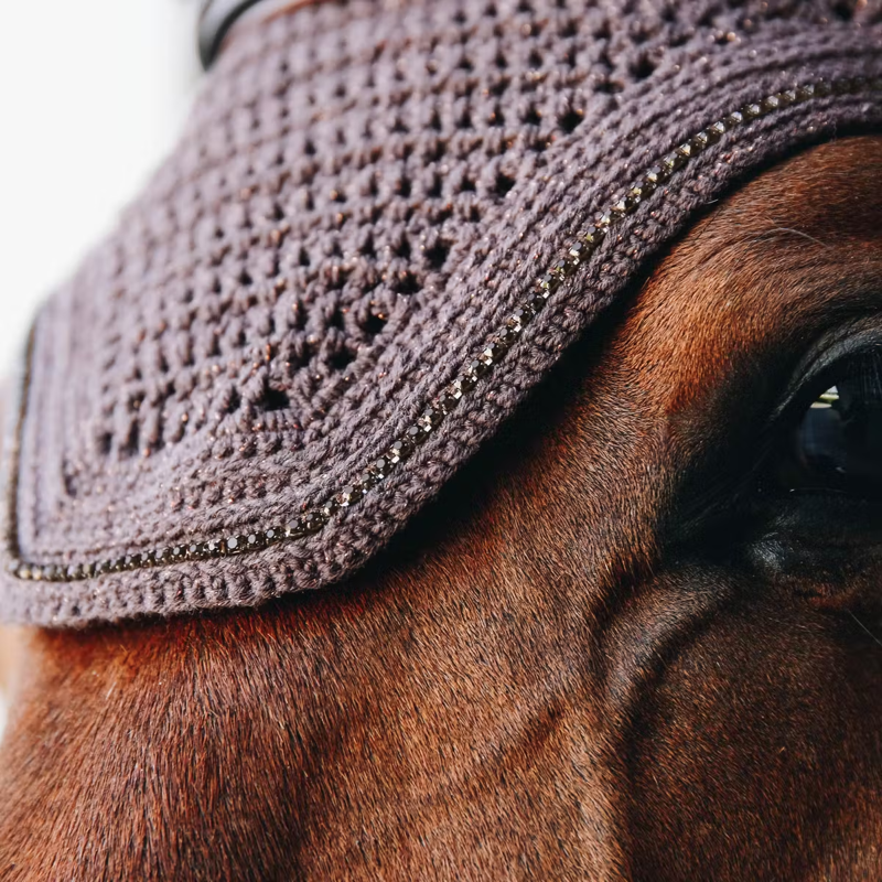 Kentucky Wellington Sparkling Fly Veil Full - Brown-2
