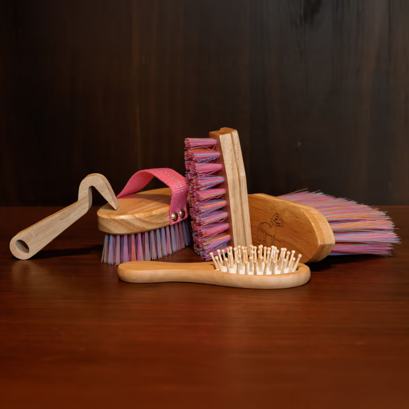 Kentucky Sammy Kids Brush Bag Set - Old Rose-1