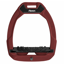 Flex-On Safe-On Inclined Ultra-Grip Stirrups - Burgundy/Black/Burgundy