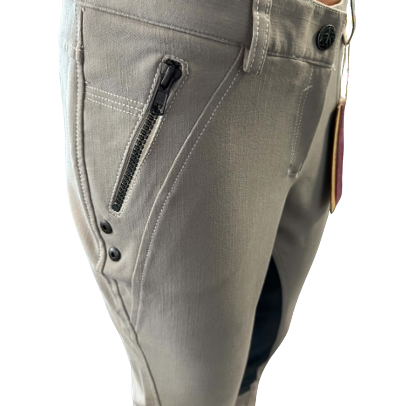 Horseware Ladies Denim Breeches - Grey Denim-2