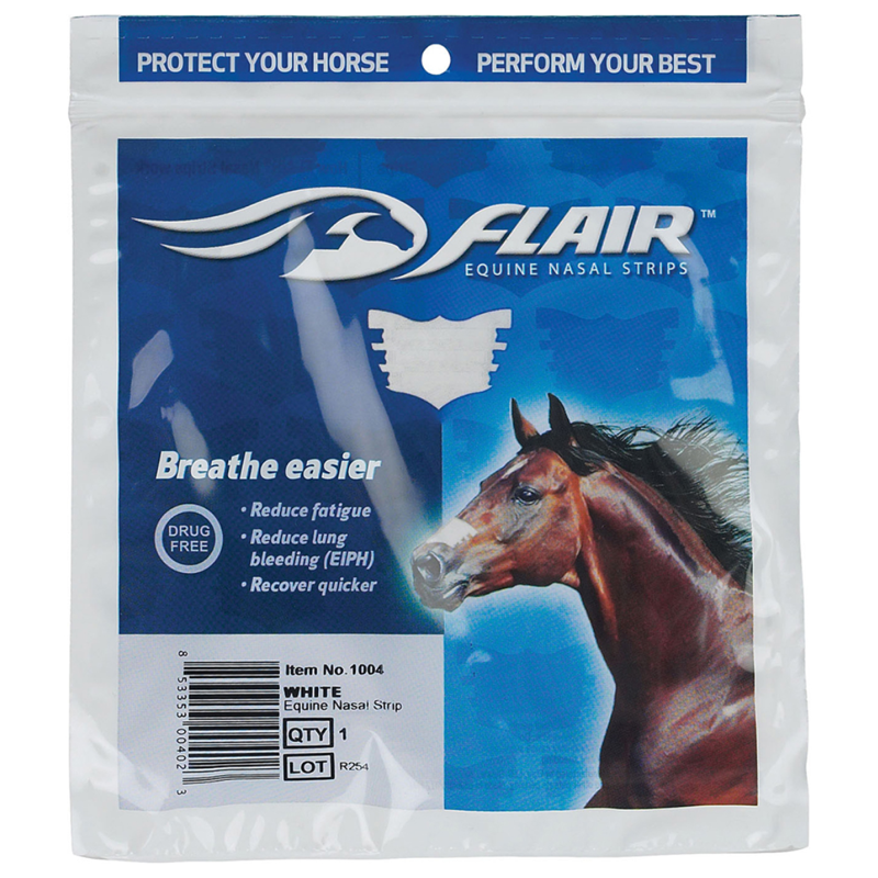 Flair Equine Nasal Strips - 6 Pack - White