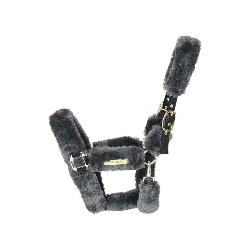 Kentucky Sheepskin Shipping Headcollar - Grey-3