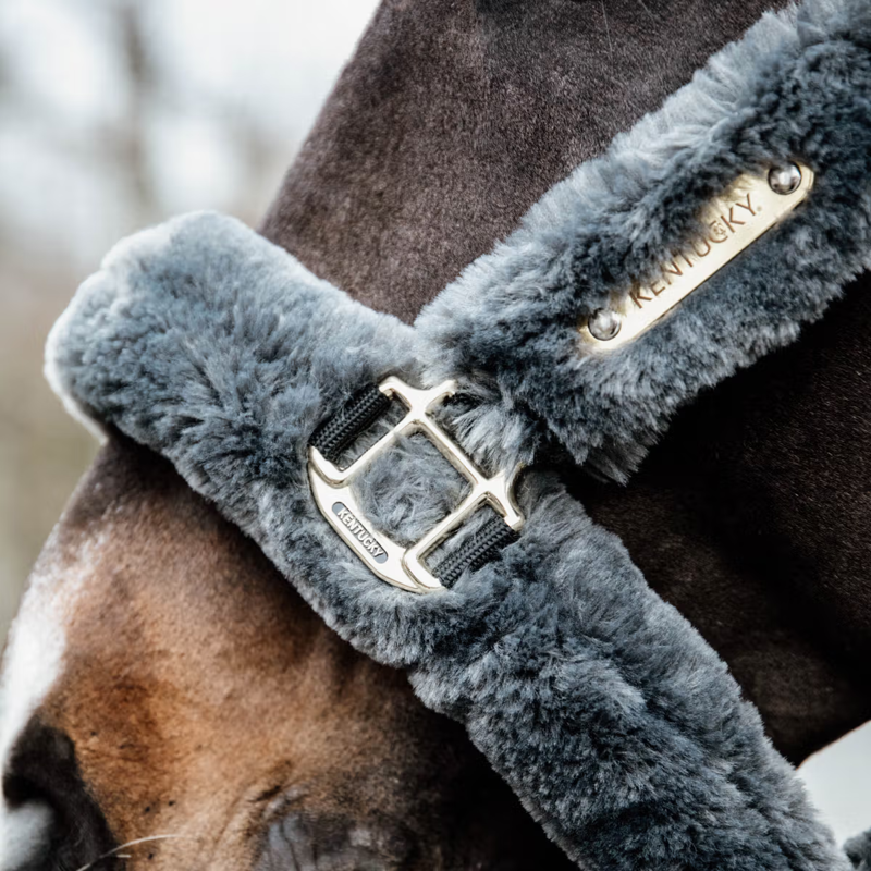 Kentucky Sheepskin Shipping Headcollar - Grey-2