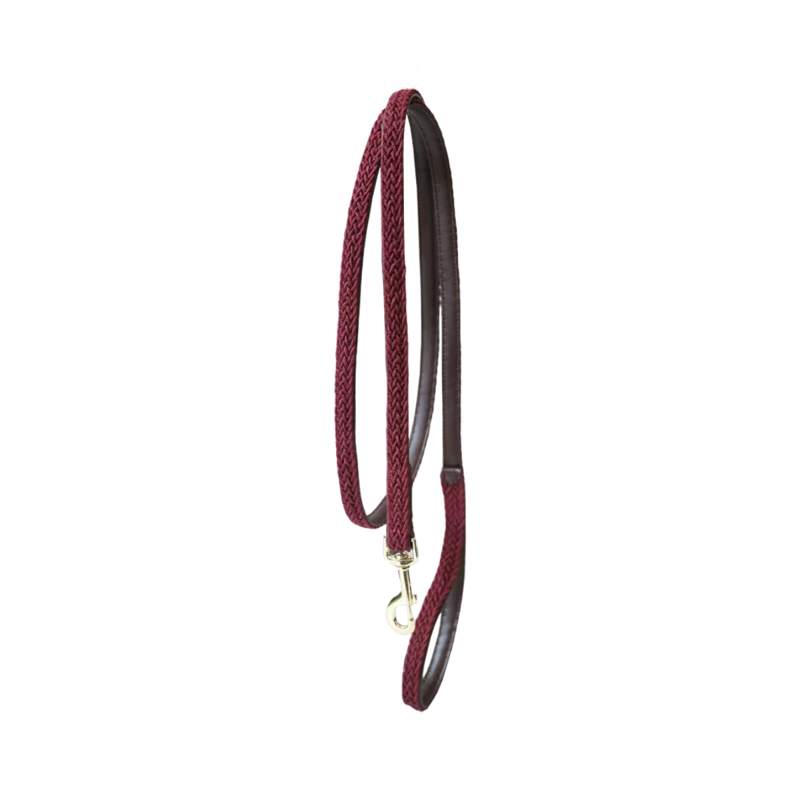Kentucky Plaited Nylon Horse Lead 2m - Bordeaux