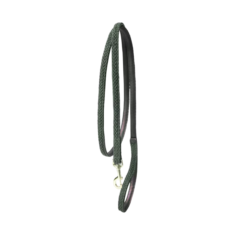 Kentucky Plaited Nylon Horse Lead 2m - Olive Green