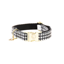 Kentucky Pied-de-Poule Dog Collar - Black