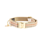 Kentucky Pied-de-Poule Dog Collar - Beige