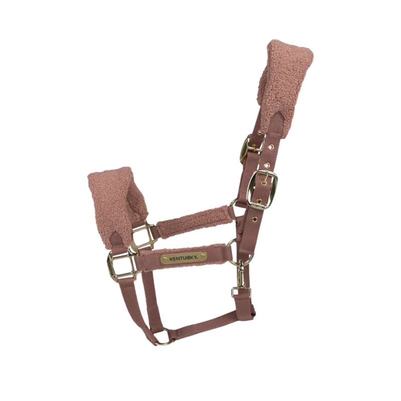 Kentucky Teddy Fleece Halter - Old Rose-4