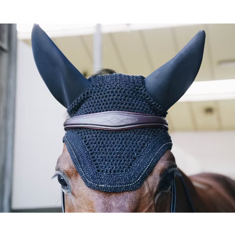 Kentucky Wellington Sparkling Soundless Fly Veil Full- Black-1