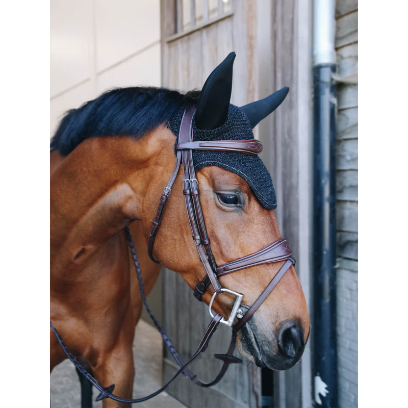 Kentucky Wellington Sparkling Soundless Fly Veil Full- Black-2