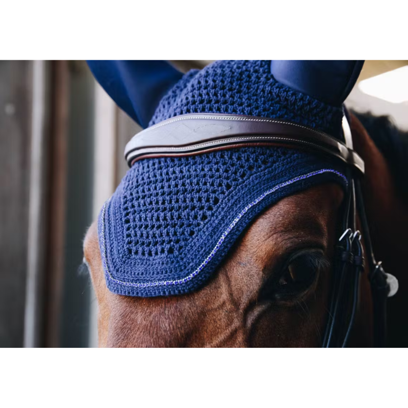 Kentucky Wellington Sparkling Soundless Fly Veil Full - Dark Navy-2