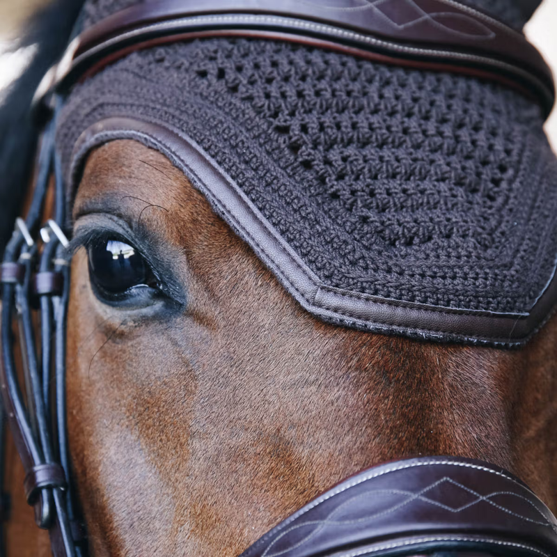 Kentucky Wellington Leather Fly Veil Full - Brown-1