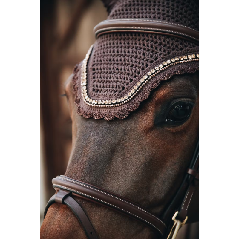 Kentucky Wellington Stone and Pearl Fly Veil Full - Dark Brown-1