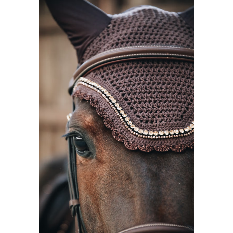 Kentucky Wellington Stone and Pearl Fly Veil Full - Dark Brown-2