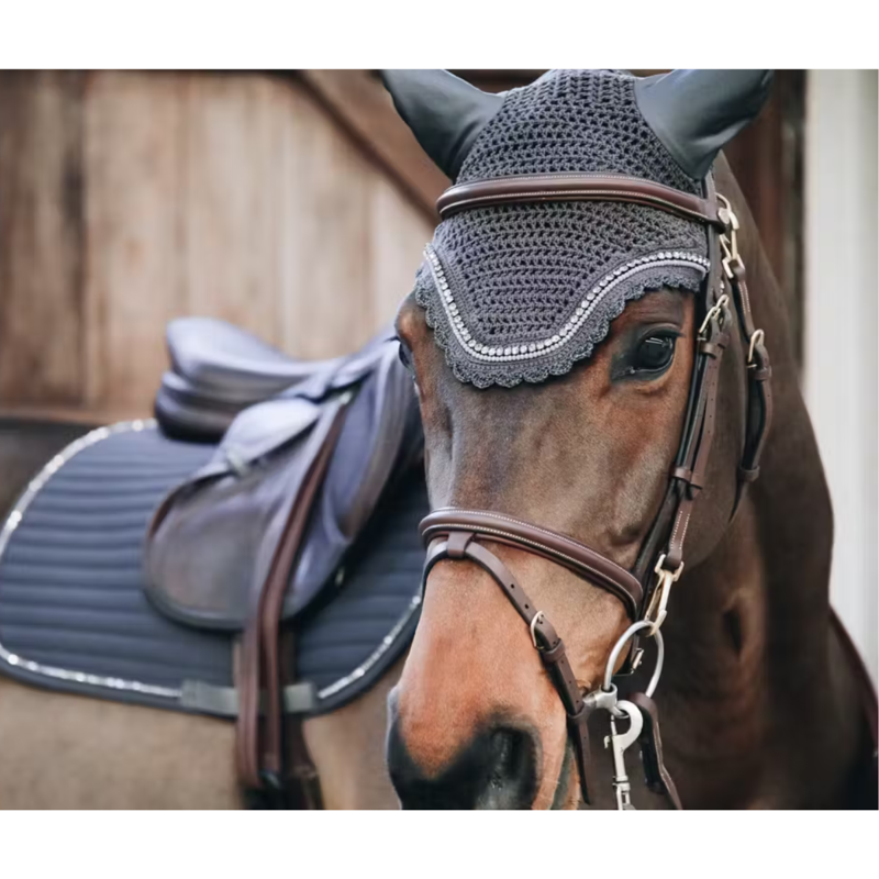 Kentucky Wellington Stone and Pearl Fly Veil Full - Dark Grey-2