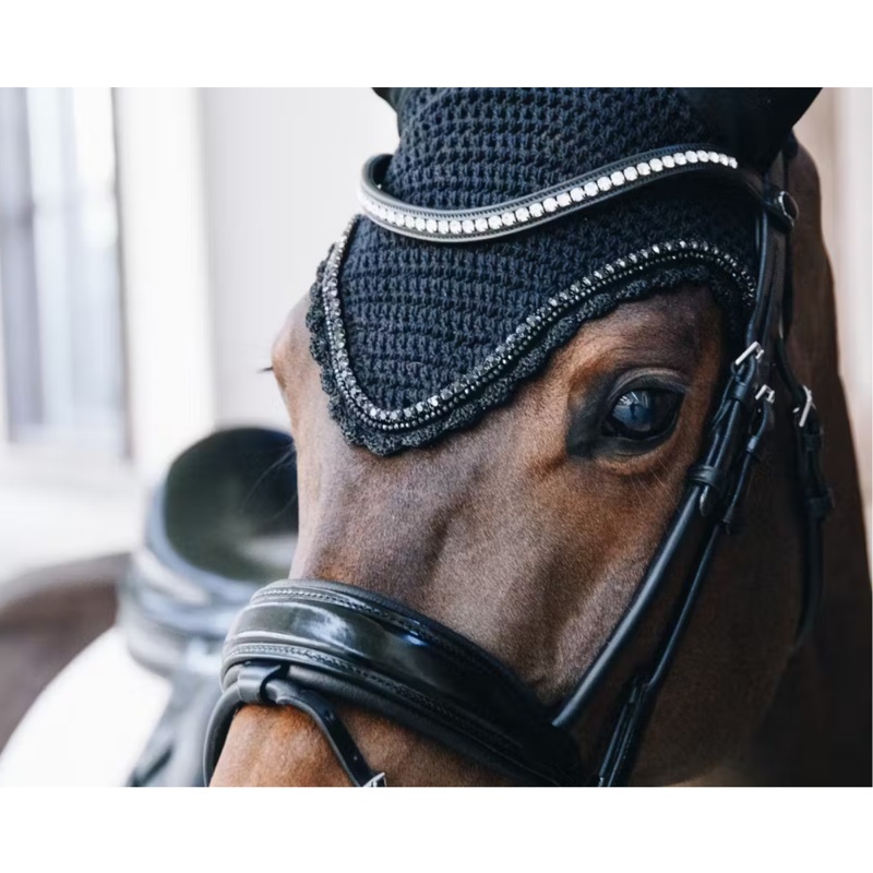 Kentucky Stone and Pearl Long Fly Veil Full - Black-1