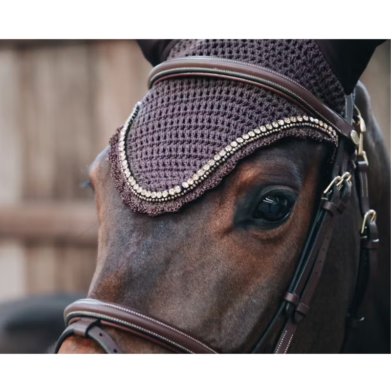 Kentucky Stone and Pearl Long Fly Veil Full - Brown-2