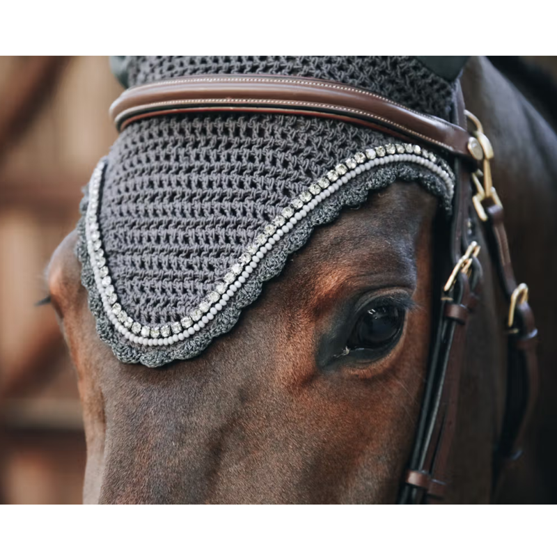 Kentucky Stone and Pearl Long Fly Veil Full - Grey-2