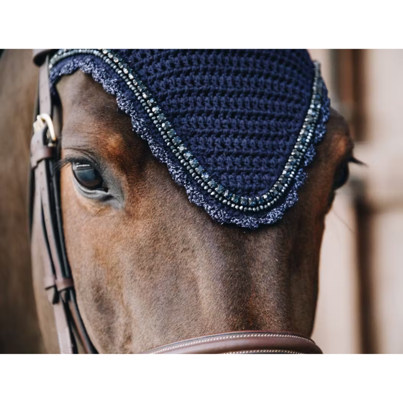 Kentucky Stone and Pearl Long Fly Veil Full - Dark Navy-2