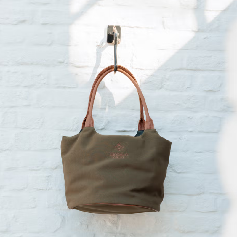 Grooming Deluxe Canvas Grooming Bag - Kaki-1