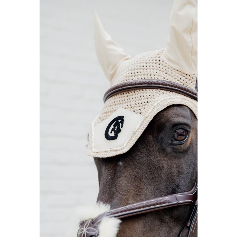 Kentucky Wellington 3D Logo Fly Veil Full - Beige-1