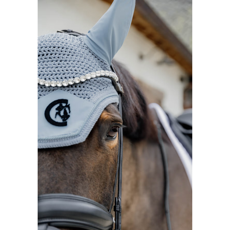 Kentucky Wellington 3D Logo Fly Veil Full - Light Blue-2