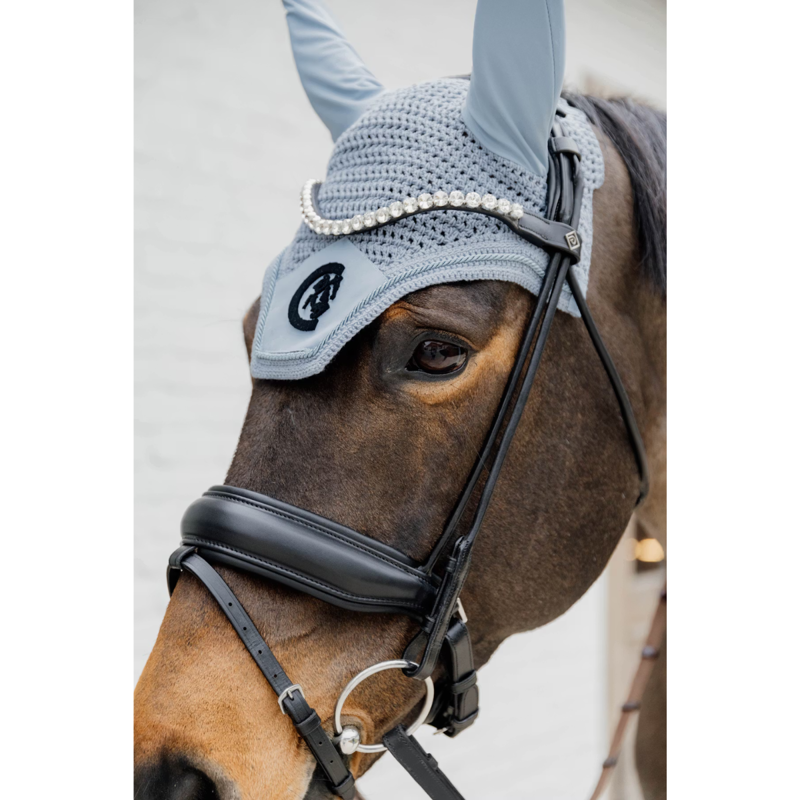Kentucky Wellington 3D Logo Fly Veil Full - Light Blue-1