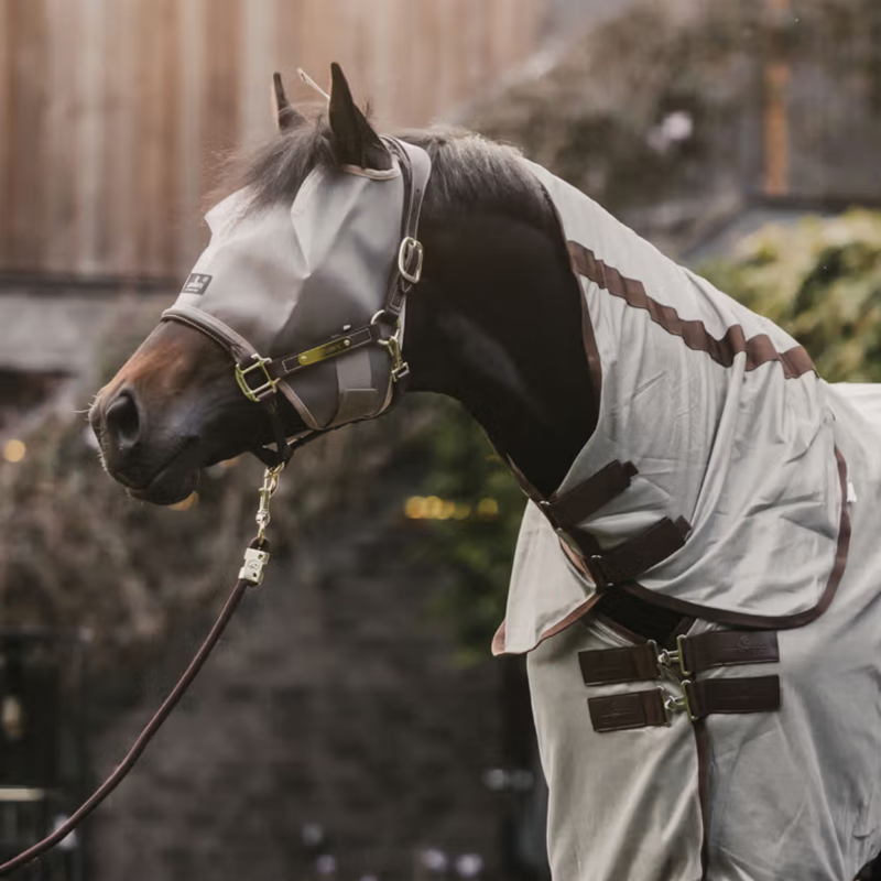 Kentucky Classic Fly Mask Without Ears - Beige-3