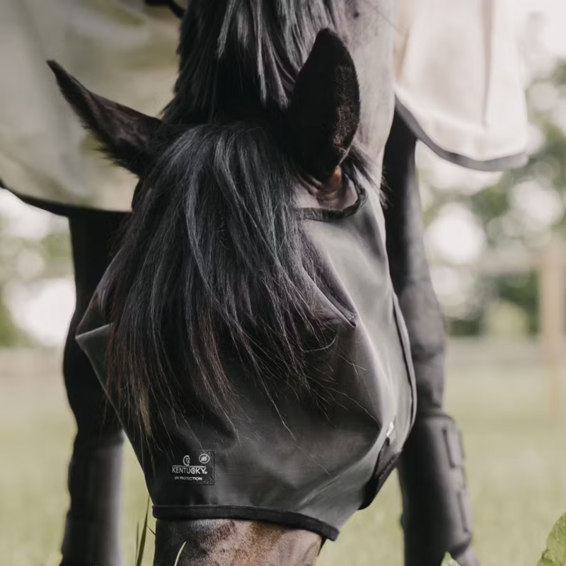 Kentucky Classic Fly Mask Without Ears - Black-2