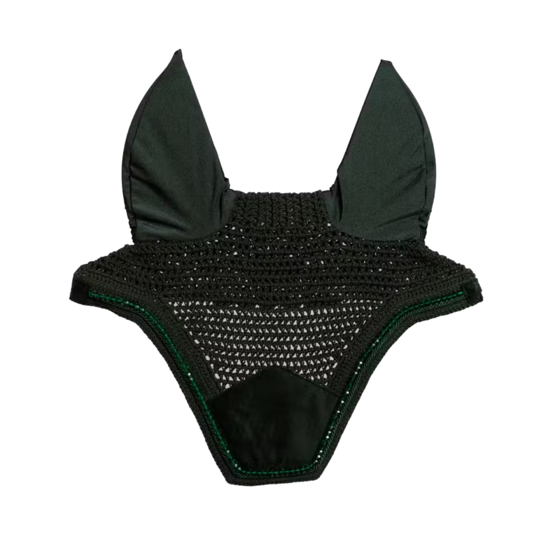 Kentucky Wellington Velvet Pearls Fly Veil Full - Pine Green-2