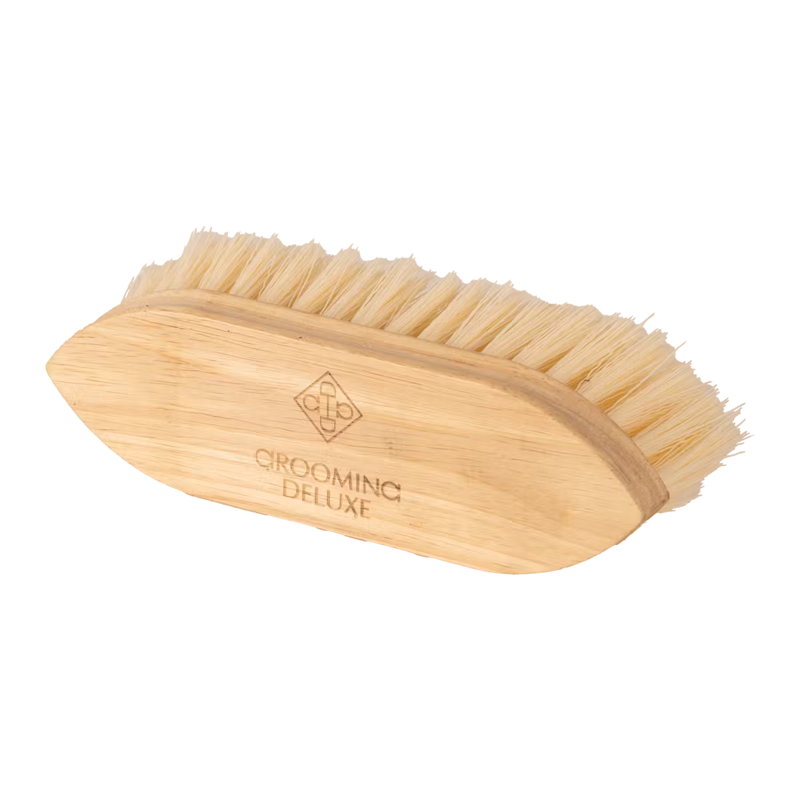 Grooming Deluxe Wooden Classic Brush Short Hard Bristles-1