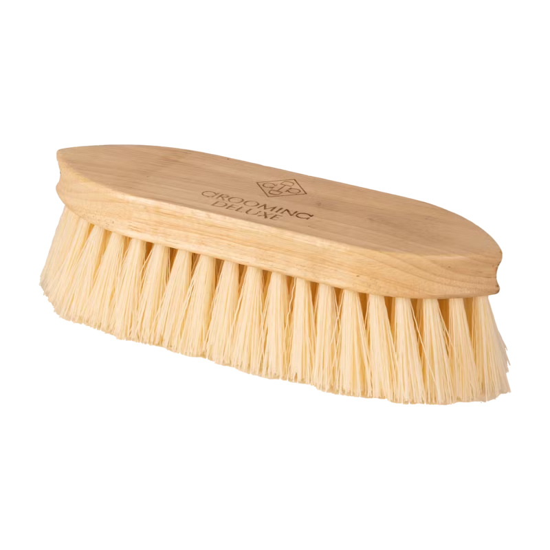 Grooming Deluxe Wooden Classic Brush Short Hard Bristles