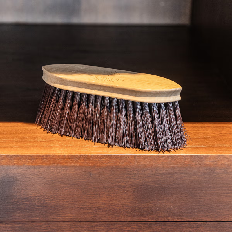 Grooming Deluxe Wooden Classic Brush Medium Hard Bristles-3