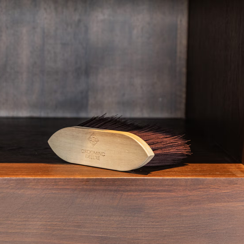 Grooming Deluxe Wooden Classic Brush Long Hard Bristles-4