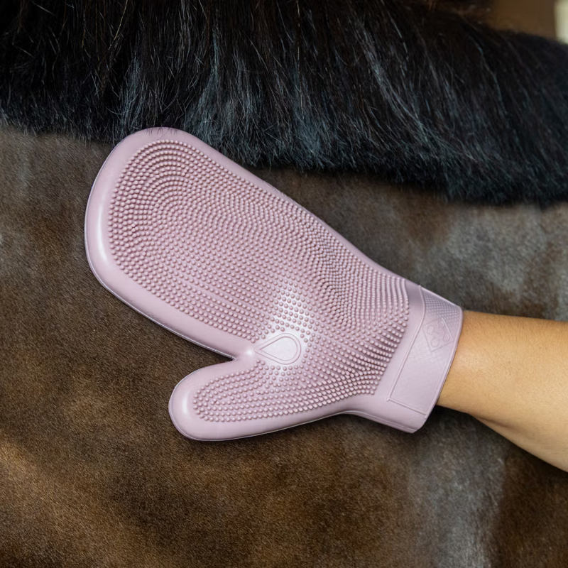 Grooming Deluxe Rubber Grooming Glove - Old Rose-2
