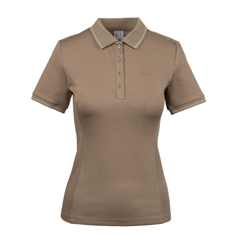 Woof Wear Ladies Tech Polo Shirt - Stone