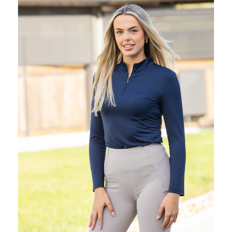 Woof Wear Ladies Long Sleeve iVent Shirt - Navy-2