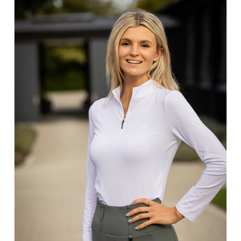 Woof Wear Ladies Long Sleeve iVent Shirt - White-2