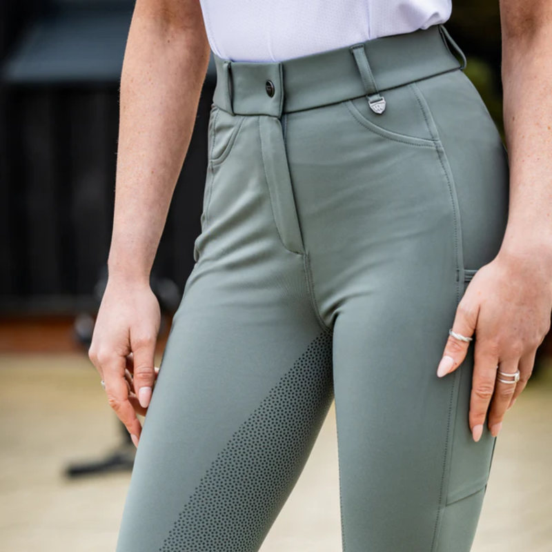 Woof Wear Ladies Hybrid II Riding Breeches - Sage-3
