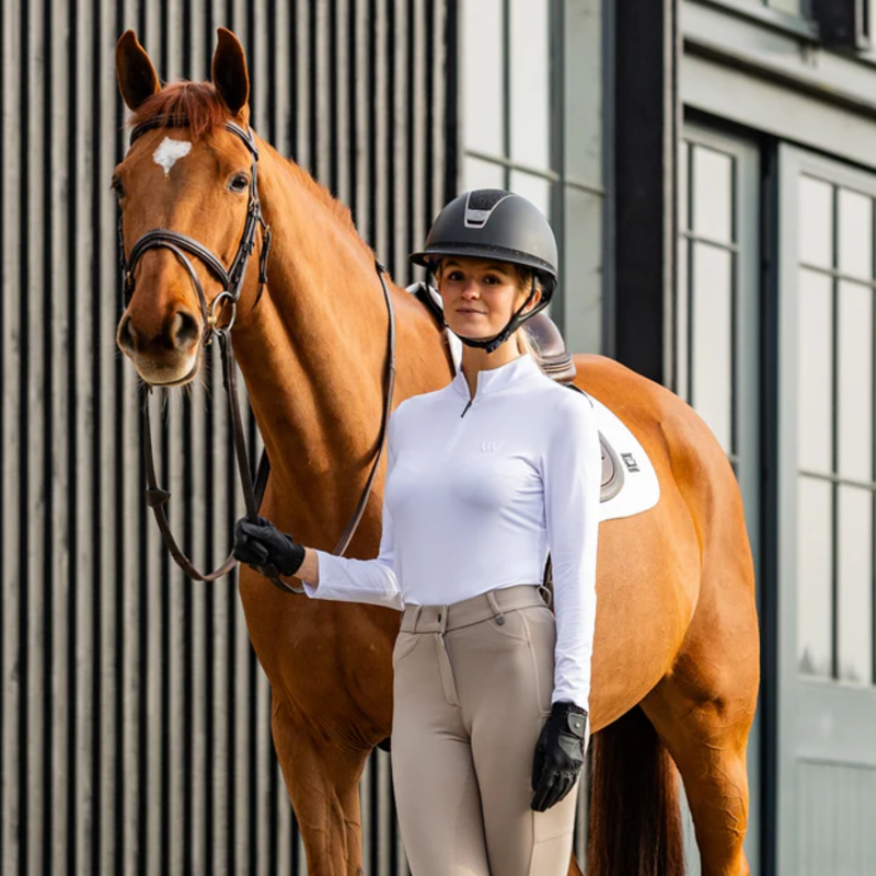Woof Wear Ladies Hybrid II Riding Breeches - Stone-4