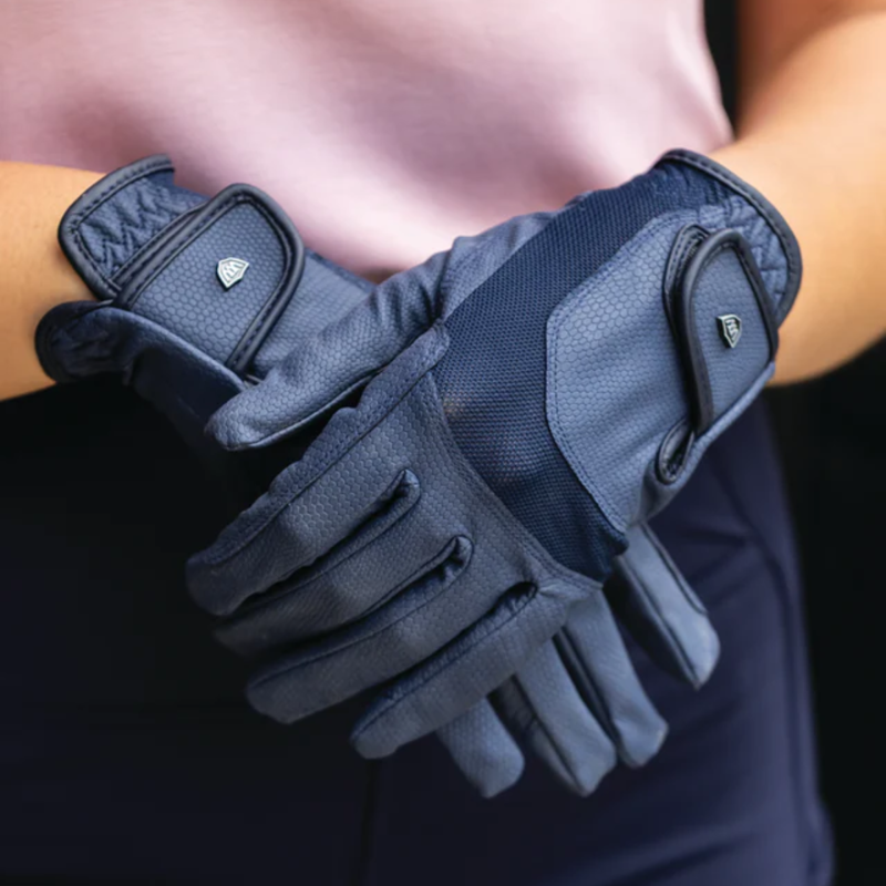 Woof Wear Reintex Mesh Riding Glove - Navy-2