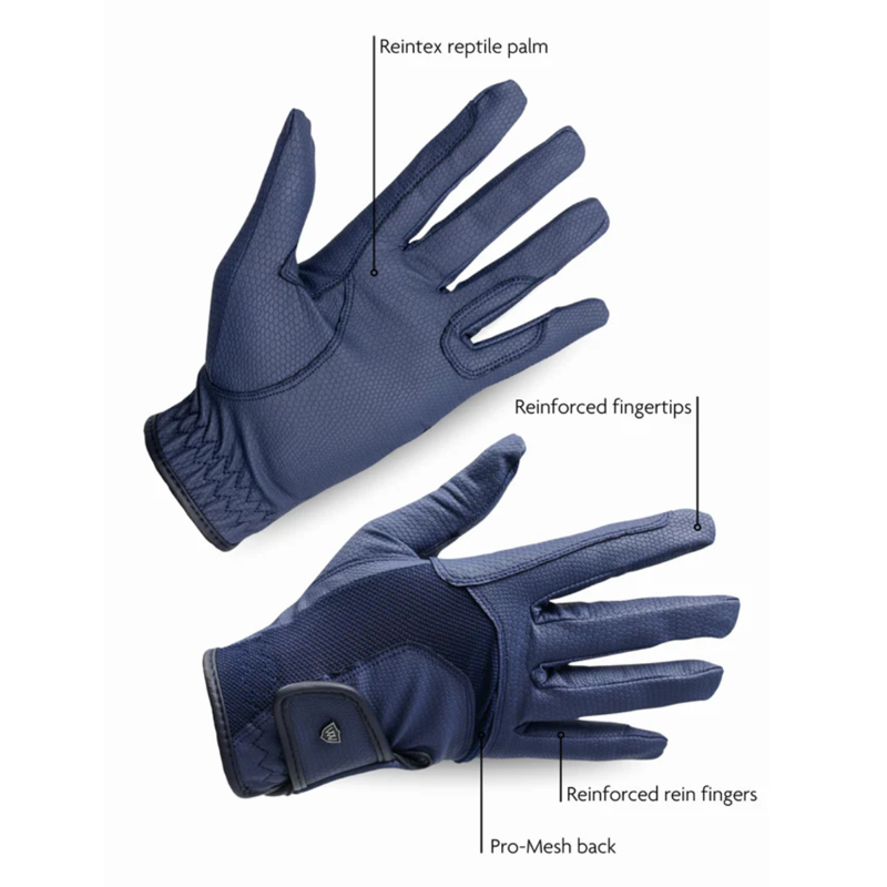 Woof Wear Reintex Mesh Riding Glove - Navy-1