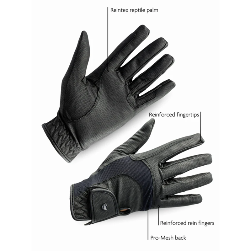 Woof Wear Reintex Mesh Riding Glove - Black-1