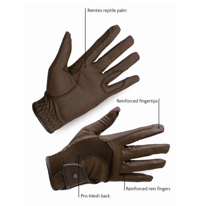 Woof Wear Reintex Mesh Riding Glove - Chocolate-1