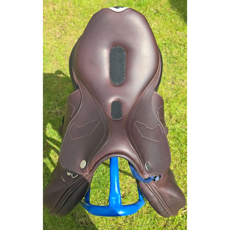 Prestige X-Breath Mono Flap Jump Saddle - Tabacco 17 - 34 -2