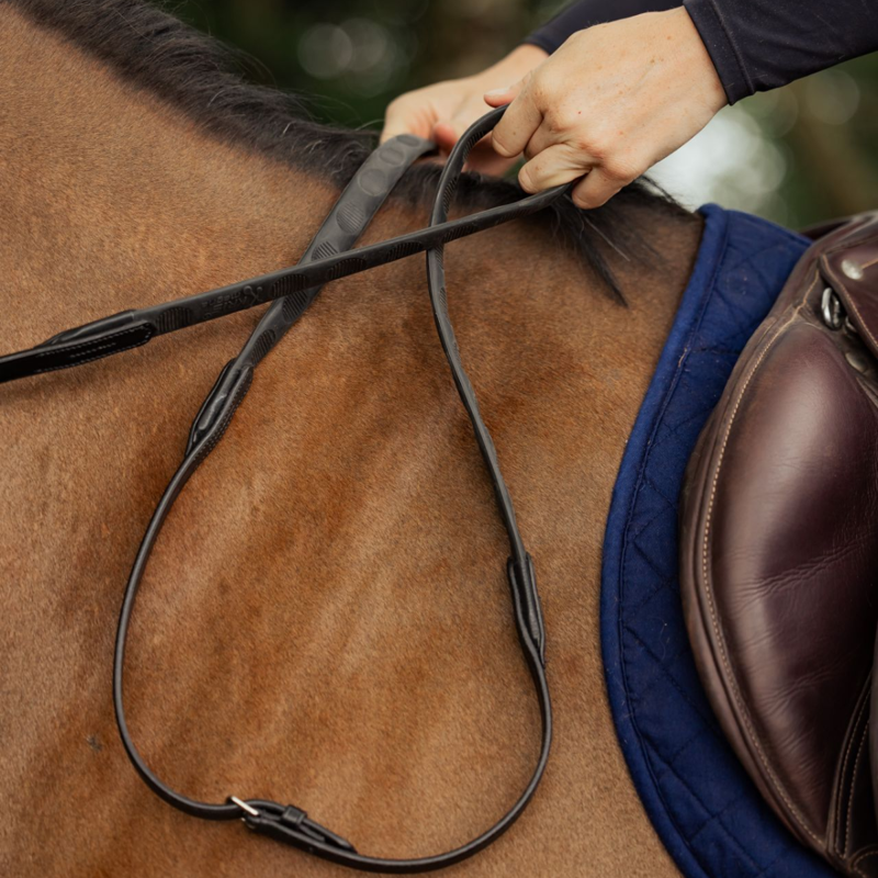 Mackey Classic Precision Grip Reins - Black-1