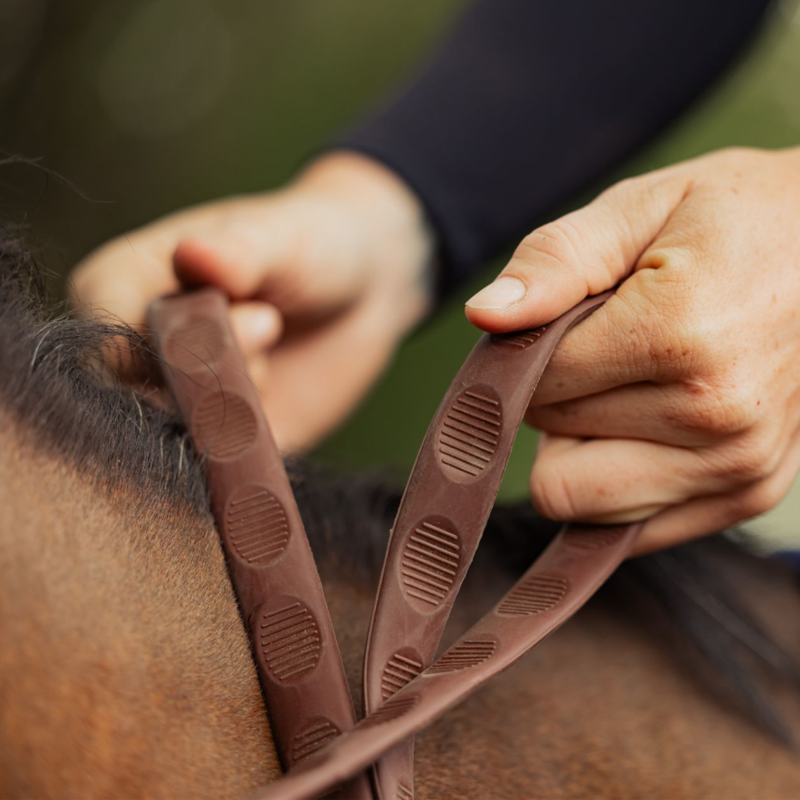 Mackey Classic Precision Grip Reins - Brown-2
